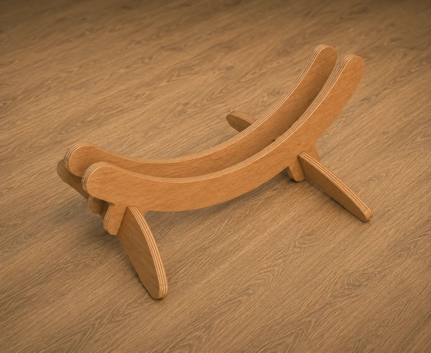 Soporte compacto desmontable de madera para bicicleta