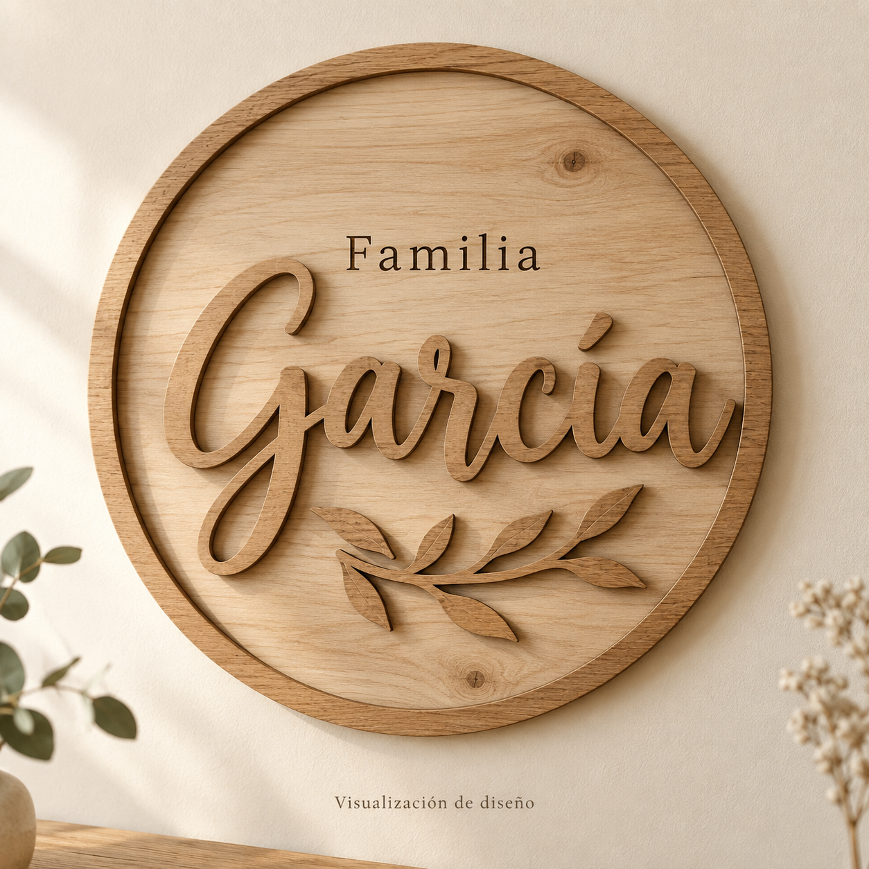 Visualización de diseño generada con IA: propuesta de familia en madera